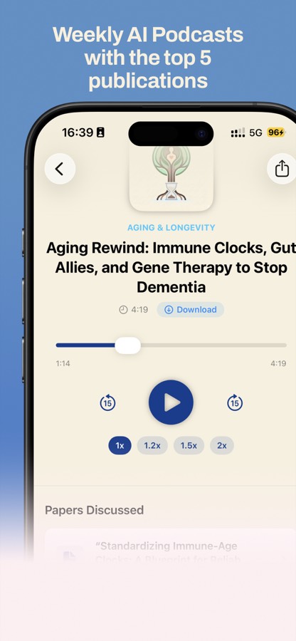 Podcasts screen preview